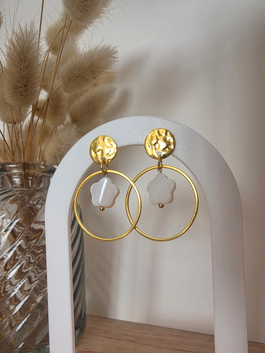 Boucles d'oreilles Naelia dorées