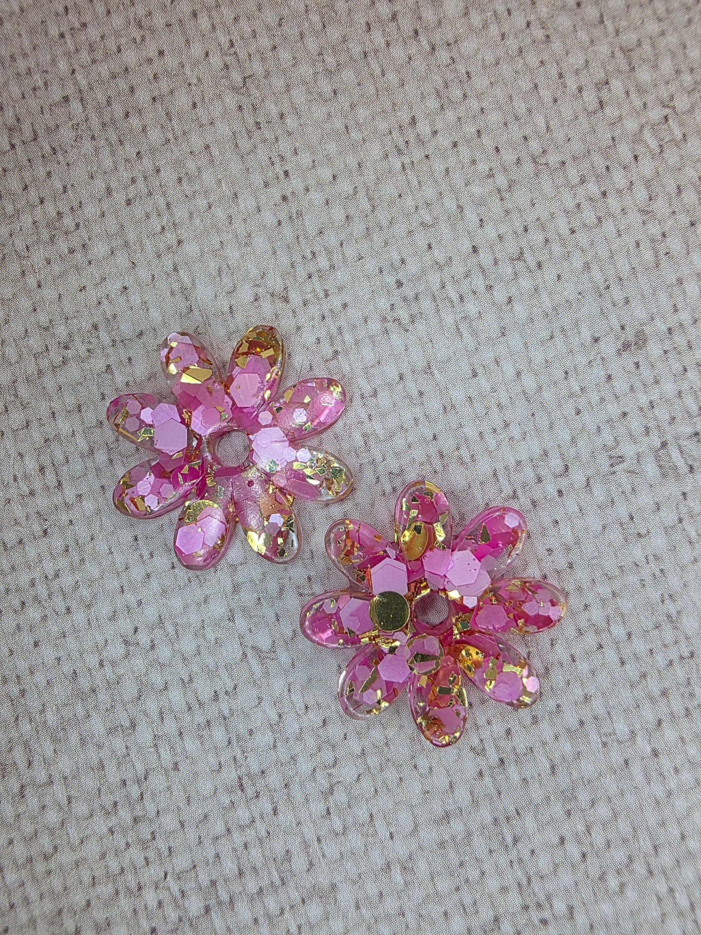 Marguerites à paillettes - Pour grandes créoles