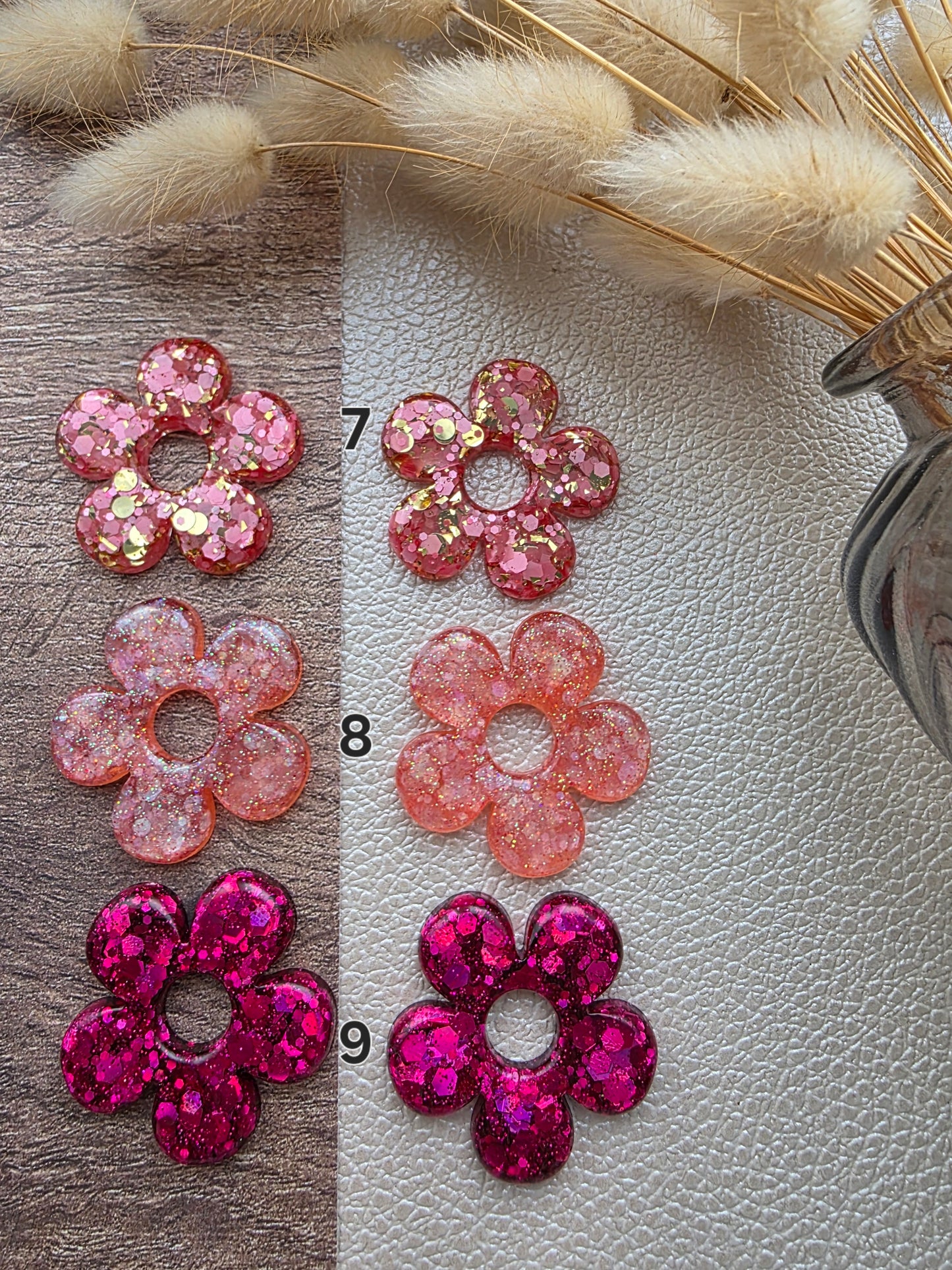 Grandes fleurs - Pampilles pour grandes créoles interchangeables